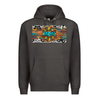 Smoke leopard sunflower mom license plate Premium Hoodie - Artiststas