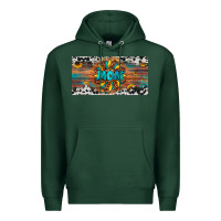 Sports Green leopard sunflower mom license plate Premium Hoodie - Artiststas