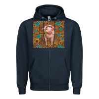 Navy baby pig Zipper Hoodie - RanaPortraitStore