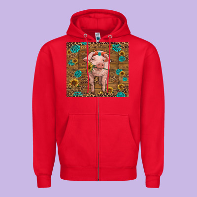 Zipper Hoodie baby pig