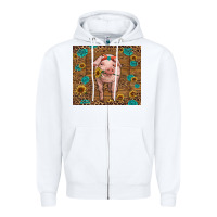 White baby pig Zipper Hoodie - RanaPortraitStore