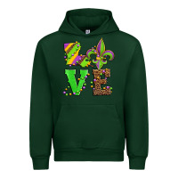 Forest Green love mardi gras Urban Hoodie - Jasminsmagicworld