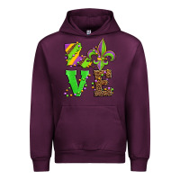 Mauve Wine love mardi gras Urban Hoodie - Jasminsmagicworld