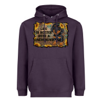Plum life is better with a dachshund Heavyweight Hoodie - RanaPortraitStore