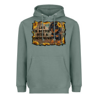 Sage life is better with a dachshund Heavyweight Hoodie - RanaPortraitStore