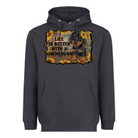 Smoke life is better with a dachshund Heavyweight Hoodie - RanaPortraitStore