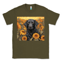 Army Green black lab Classic Tee - Unal Design