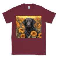Burgundy black lab Classic Tee - Unal Design
