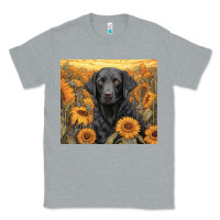 Heather Grey black lab Classic Tee - Unal Design