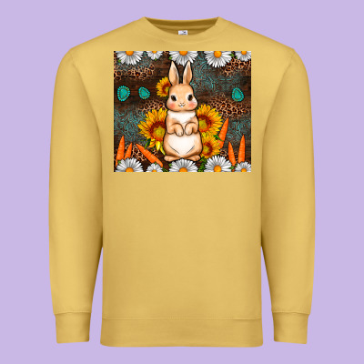 Rabbit Daisy Sunflower Leopard 20oz Tumbler Premium Sweatshirt Designed By Neo Western