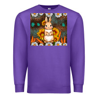 Purple Rabbit daisy sunflower leopard 20oz tumbler Premium Sweatshirt - Neo Western