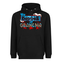Black baseball grandma with leopard Heavyweight Hoodie - Zillion Design Studio