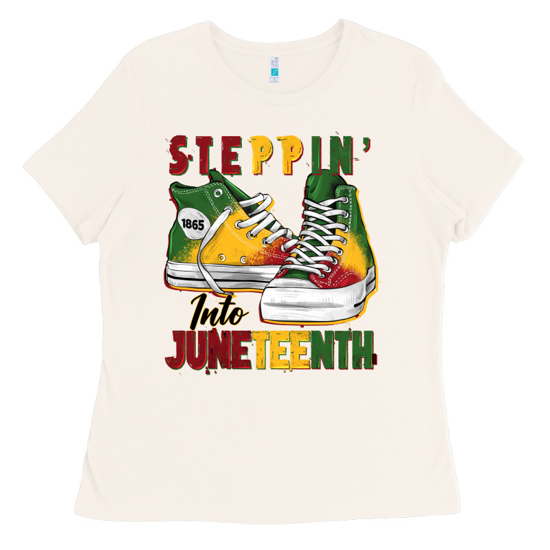 Steppin' Into Juneteenth Ladies Tee by BarkalooDesign | Teevron