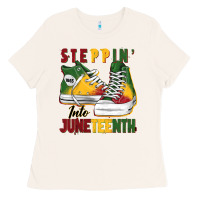 Bone steppin' into juneteenth Ladies Tee - BarkalooDesign