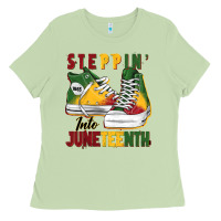 Matcha steppin' into juneteenth Ladies Tee - BarkalooDesign