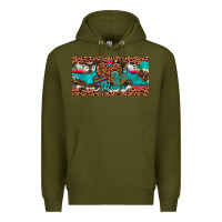 Army Green hearts mama license plate Premium Hoodie - Artiststas