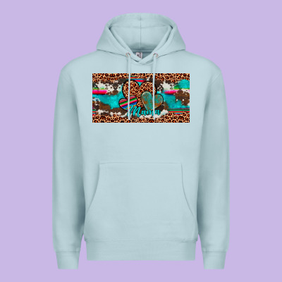 Hearts Mama License Plate Premium Hoodie Designed By Artiststas