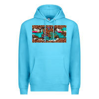 Ocean Blue hearts mama license plate Premium Hoodie - Artiststas