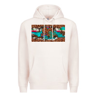 Pale Pink hearts mama license plate Premium Hoodie - Artiststas