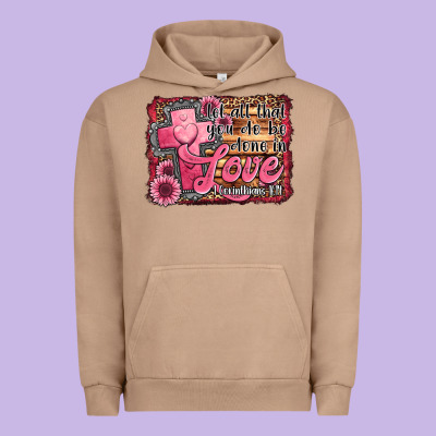 Let All That You Do Be Done In Love Urban Hoodie Designed By Jasminsmagicworld