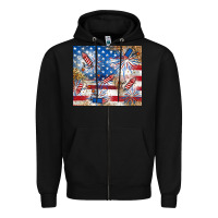 Black American Zipper Hoodie - RanaPortraitStore