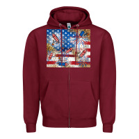 Burgundy American Zipper Hoodie - RanaPortraitStore