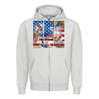 Dove Grey American Zipper Hoodie - RanaPortraitStore