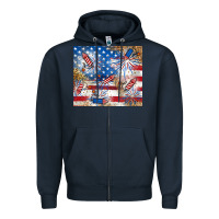 Navy American Zipper Hoodie - RanaPortraitStore