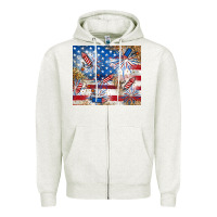Oatmeal Heather American Zipper Hoodie - RanaPortraitStore
