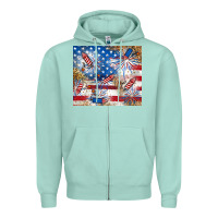 Seafoam American Zipper Hoodie - RanaPortraitStore