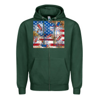 Sports Green American Zipper Hoodie - RanaPortraitStore