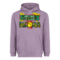 Lavender softball nana with leopard Heavyweight Hoodie - Zillion Design Studio