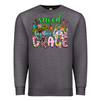Charcoal Heather Saved by his grace Premium Sweatshirt - Neo Western