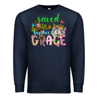 Navy Saved by his grace Premium Sweatshirt - Neo Western