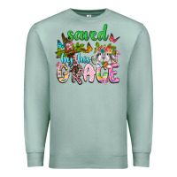 Seafoam Saved by his grace Premium Sweatshirt - Neo Western