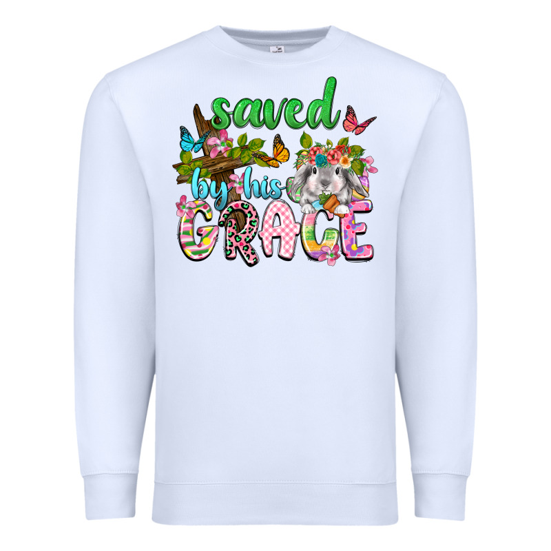 Saved By His Grace Premium Sweatshirt by Neo Western | Teevron
