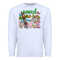 White Saved by his grace Premium Sweatshirt - Neo Western