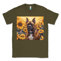 Army Green boxer dog Classic Tee - Unal Design