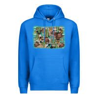 True Royal cactus cowboy hat background Premium Hoodie - AdoDesignShop
