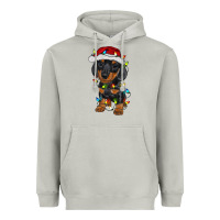 Moon Dust dachshund puppy christmas lights Heavyweight Hoodie - RanaPortraitStore