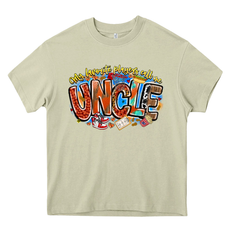 My Favorite Players Call Me Uncle Basketball Heavy Core Tee by CowhideDigitalArt | Teevron