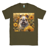 Army Green bulldog Classic Tee - Unal Design