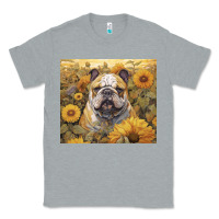 Heather Grey bulldog Classic Tee - Unal Design