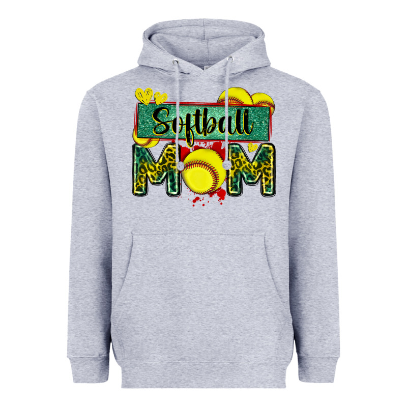 Softball Mom With Leopard Heavyweight Hoodie by Zillion Design Studio | Teevron