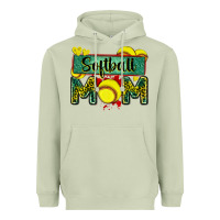 Matcha softball mom with leopard Heavyweight Hoodie - Zillion Design Studio