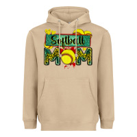 Mushroom softball mom with leopard Heavyweight Hoodie - Zillion Design Studio