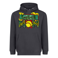 Smoke softball mom with leopard Heavyweight Hoodie - Zillion Design Studio