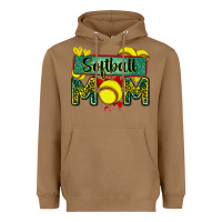 Toasted Coconut softball mom with leopard Heavyweight Hoodie - Zillion Design Studio