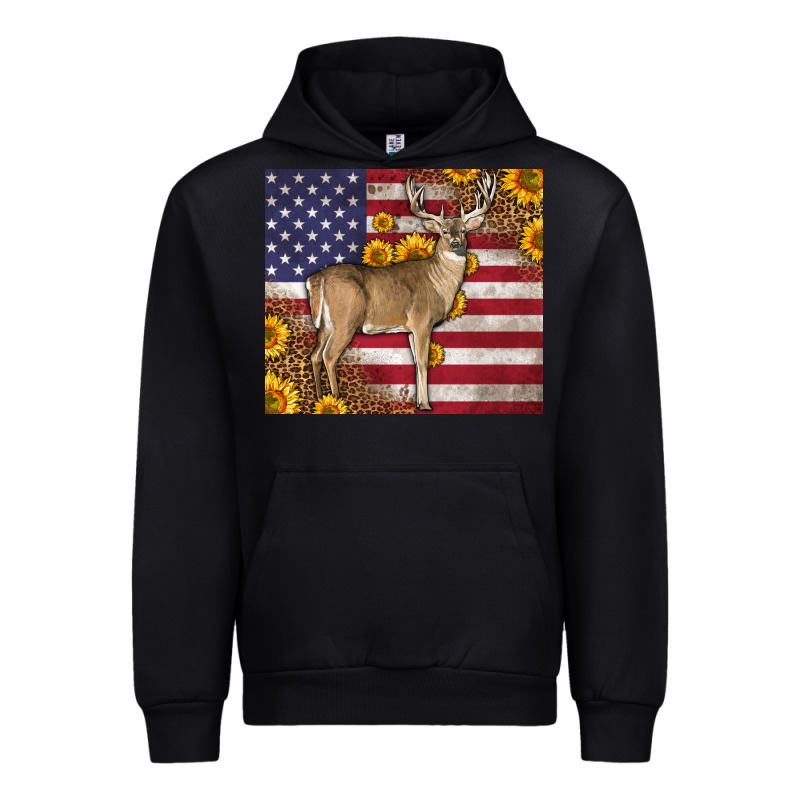 Western American Flag And Deer Urban Hoodie by LillyAllenDesigns | Teevron