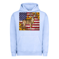 Pigment Grape Ice Western American Flag And Deer Urban Hoodie - LillyAllenDesigns